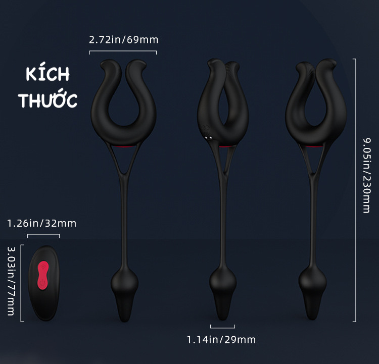  Mua Que rung hậu môn kết hợp vòng đeo dương vật S-Hande Nicole điều khiển từ xa mới nhất